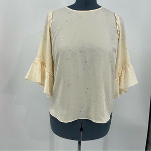 Lauren Conrad, Women’s top , medium, good condition, preowned, cream col…